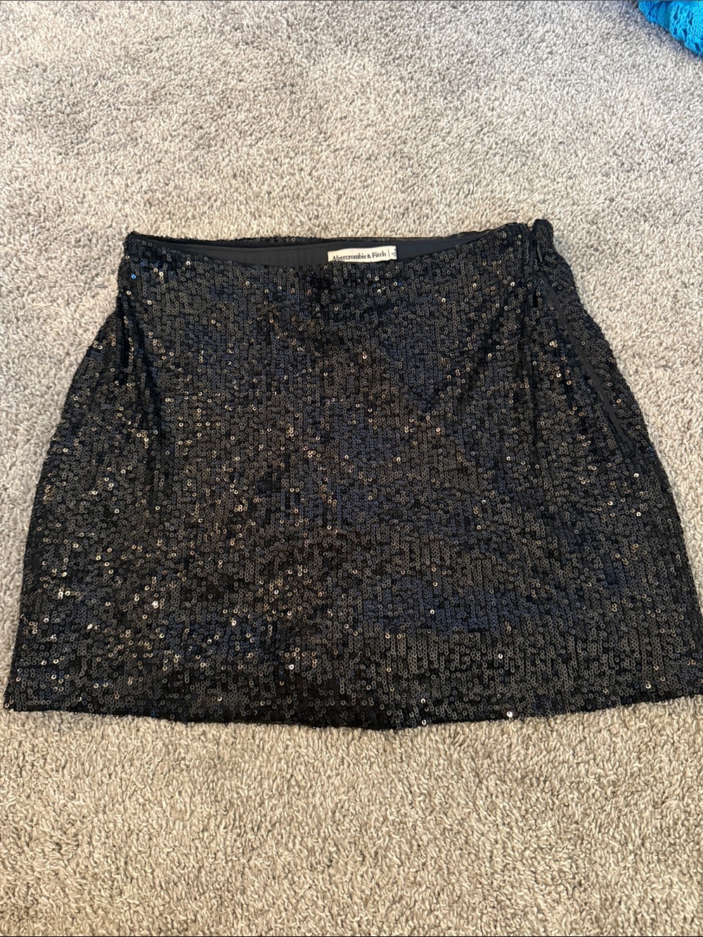 Abercrombie & Fitch Black Sequin Mini Skirt